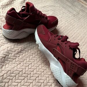 Burgundy Nike shoes